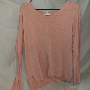 Loft lounge wear-  pink long sleeve shirt